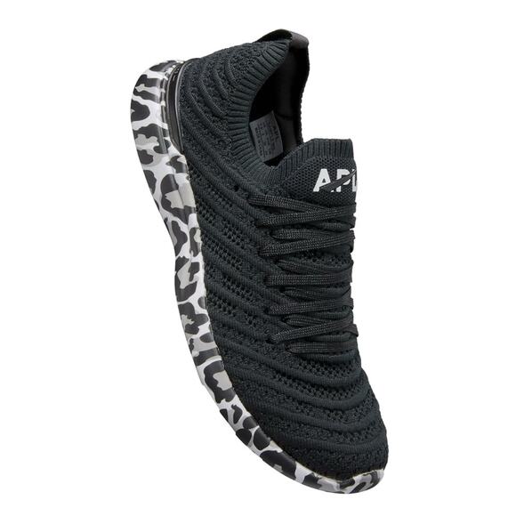 APL Women's Techloom Wave Slip On Running Sneaker Black White Leopard Size 7 NEW - Picture 5 of 12